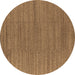 Round Oriental Brown Industrial Rug, urb2936brn