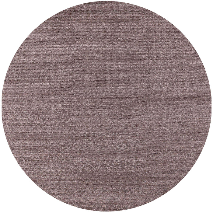 Round Machine Washable Industrial Modern Rosy Brown Pink Rug, wshurb2936