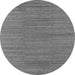 Round Machine Washable Oriental Gray Industrial Rug, wshurb2936gry