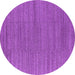 Round Machine Washable Oriental Purple Industrial Area Rugs, wshurb2936pur