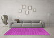 Machine Washable Oriental Pink Industrial Rug in a Living Room, wshurb2936pnk