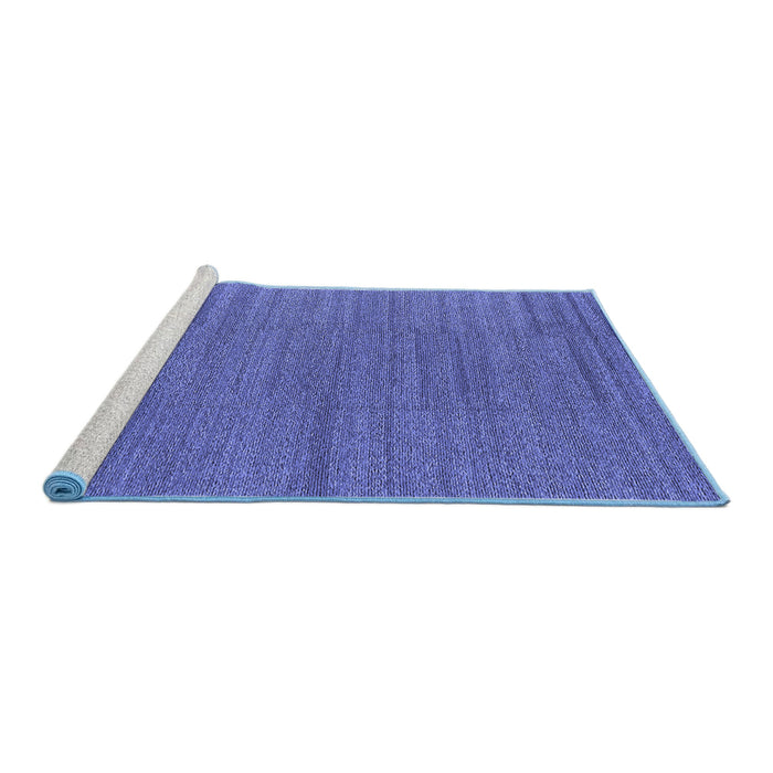 Sideview of Machine Washable Oriental Blue Industrial Rug, wshurb2936blu