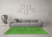 Machine Washable Oriental Green Industrial Area Rugs in a Living Room,, wshurb2936grn