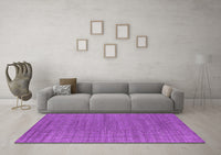 Machine Washable Oriental Purple Industrial Rug, wshurb2936pur