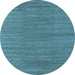 Round Oriental Light Blue Industrial Rug, urb2936lblu