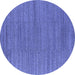 Round Oriental Blue Industrial Rug, urb2936blu