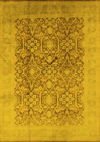 Oriental Yellow Traditional Rug, urb2937yw