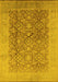 Oriental Yellow Traditional Rug, urb2937yw