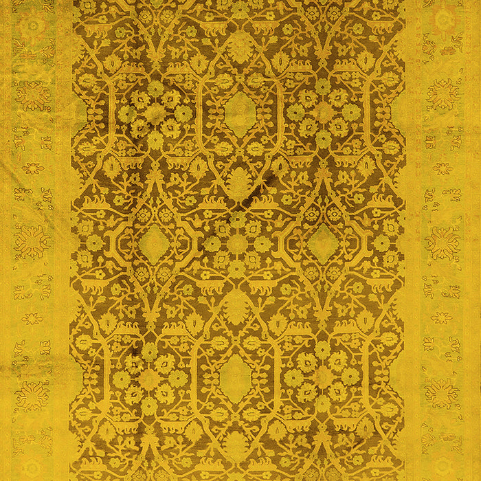 Oriental Yellow Traditional Rug, urb2937yw