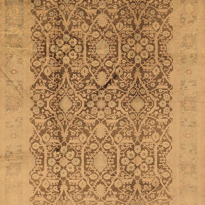 Machine Washable Oriental Brown Traditional Rug, wshurb2937brn