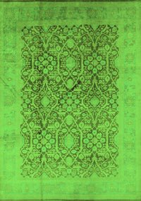 Oriental Green Traditional Rug, urb2937grn