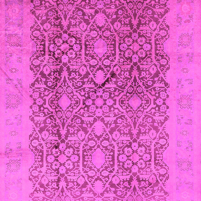 Machine Washable Oriental Pink Traditional Rug, wshurb2937pnk