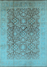 Oriental Light Blue Traditional Rug, urb2937lblu