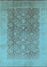 Oriental Light Blue Traditional Rug, urb2937lblu