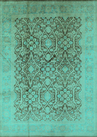 Oriental Turquoise Traditional Rug, urb2937turq