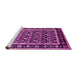 Sideview of Machine Washable Oriental Pink Traditional Rug, wshurb2938pnk