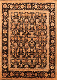 Oriental Orange Traditional Rug, urb2938org