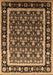 Machine Washable Oriental Brown Traditional Rug, wshurb2938brn