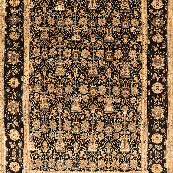 Machine Washable Oriental Brown Traditional Rug, wshurb2938brn