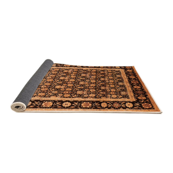 Sideview of Oriental Orange Traditional Rug, urb2938org