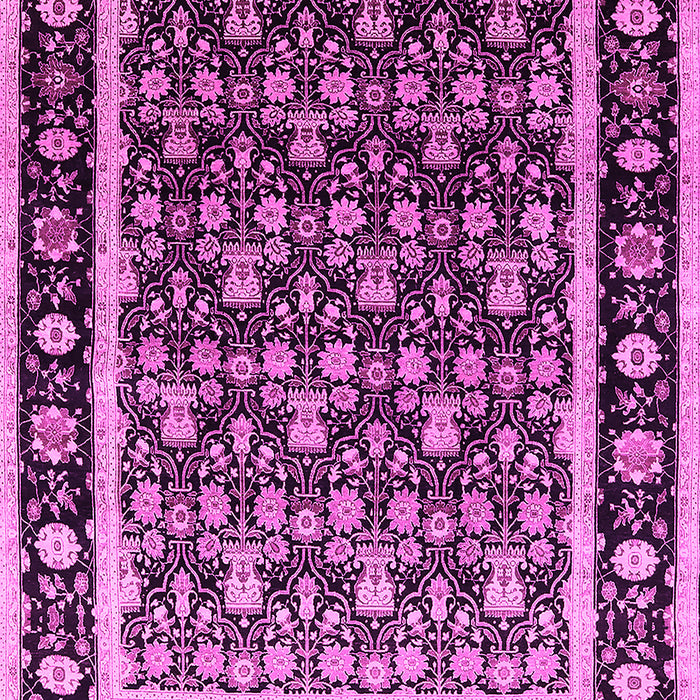 Machine Washable Oriental Pink Traditional Rug, wshurb2938pnk