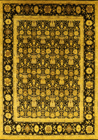 Oriental Yellow Traditional Rug, urb2938yw