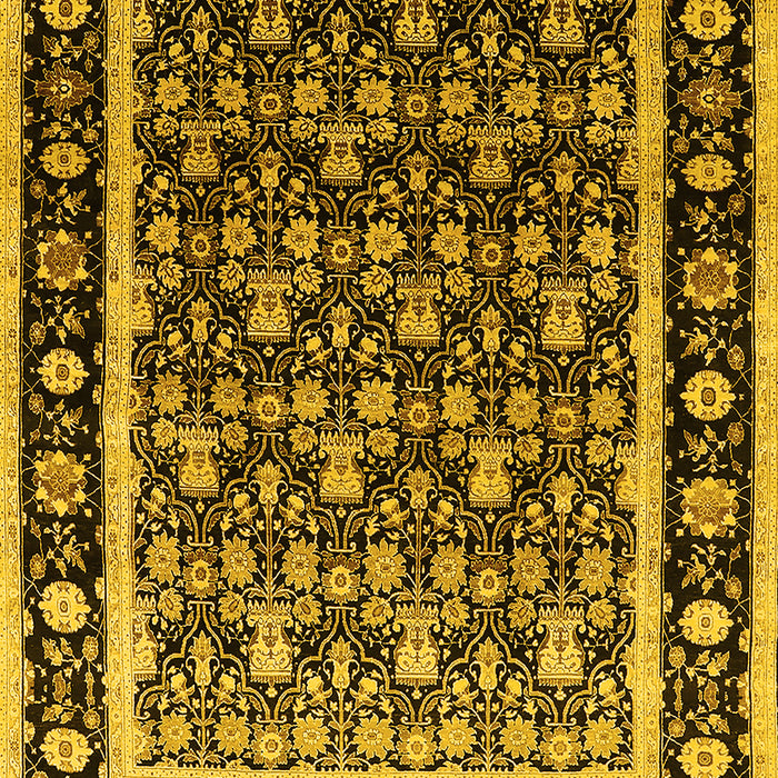 Oriental Yellow Traditional Rug, urb2938yw