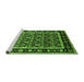 Sideview of Machine Washable Oriental Green Traditional Area Rugs, wshurb2938grn