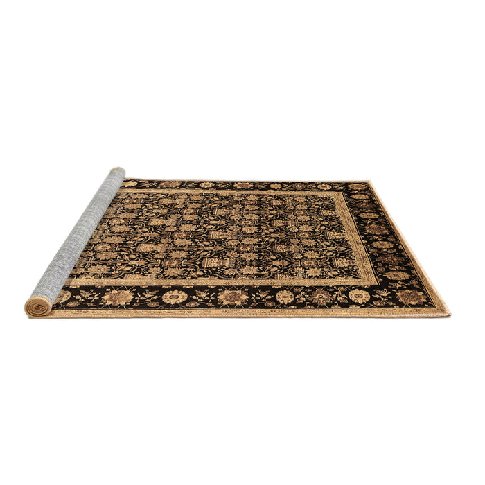 Sideview of Machine Washable Oriental Brown Traditional Rug, wshurb2938brn