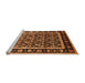 Sideview of Machine Washable Oriental Orange Traditional Area Rugs, wshurb2938org