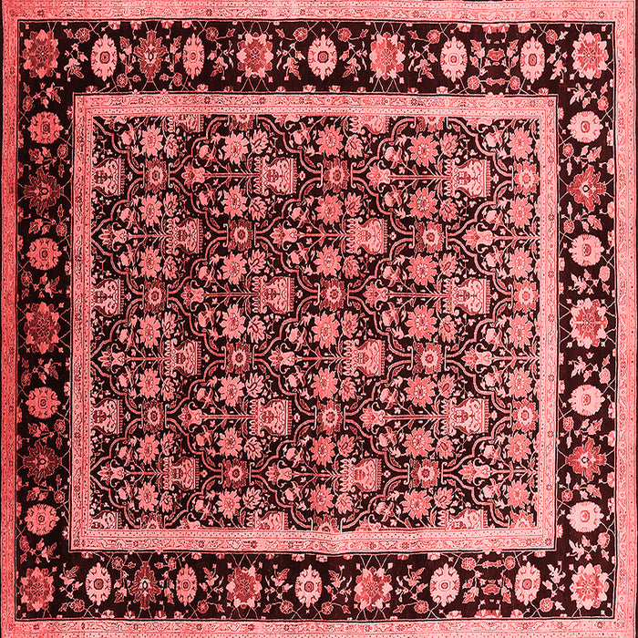 Machine Washable Oriental Red Traditional Rug, wshurb2938red
