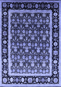 Oriental Blue Traditional Rug, urb2938blu