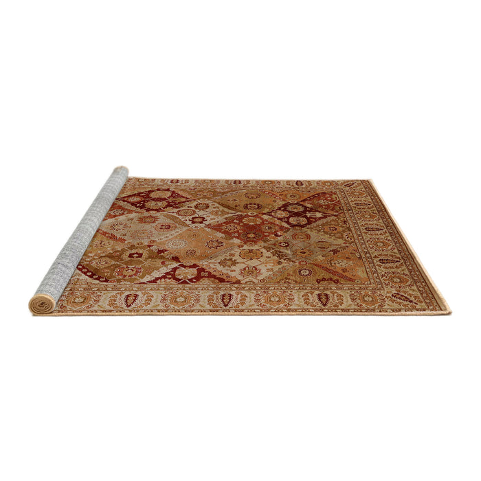 Sideview of Machine Washable Industrial Modern Mahogany Brown Rug, wshurb2939