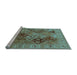 Sideview of Machine Washable Oriental Light Blue Industrial Rug, wshurb2939lblu