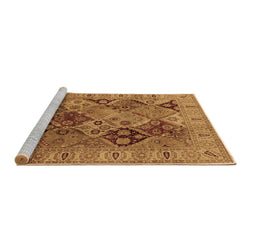 Sideview of Machine Washable Oriental Brown Industrial Rug, wshurb2939brn