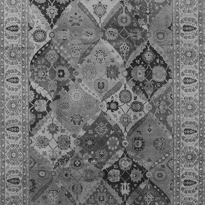 Machine Washable Oriental Gray Industrial Rug, wshurb2939gry