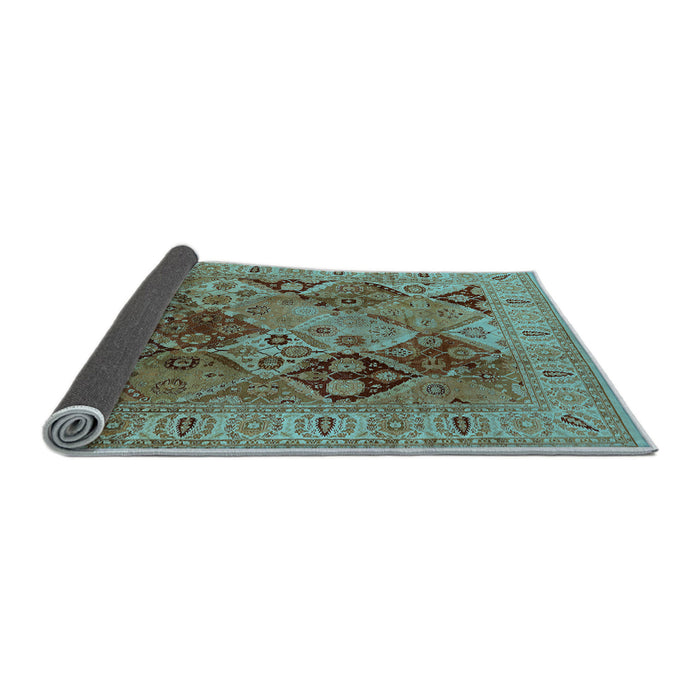 Sideview of Oriental Light Blue Industrial Rug, urb2939lblu