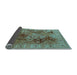 Sideview of Oriental Light Blue Industrial Rug, urb2939lblu