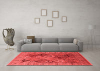 Machine Washable Oriental Red Industrial Rug, wshurb2939red