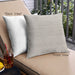 Front View of Mid-Century Modern Urban Square Champagne Beige Throw Pillow, 18 inch by 18 inch, pwurb293