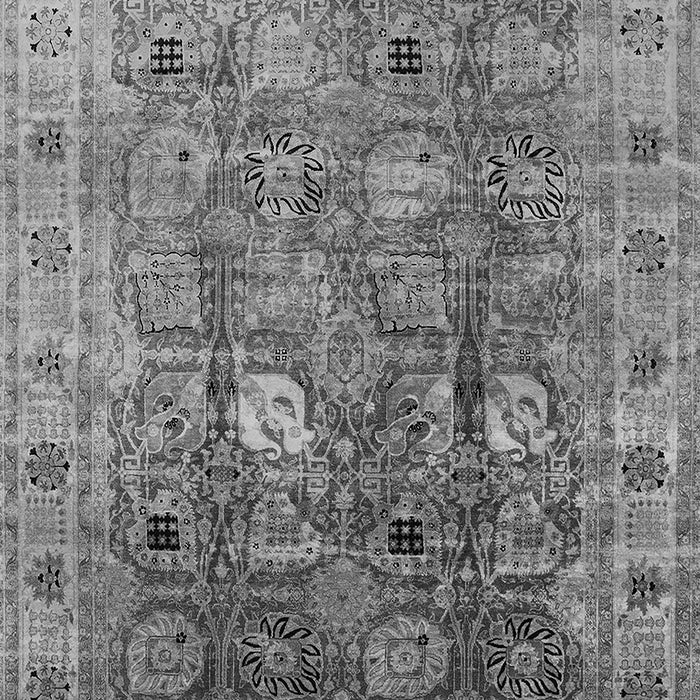 Machine Washable Oriental Gray Traditional Rug, wshurb2940gry