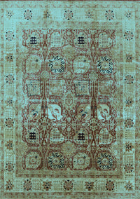 Oriental Light Blue Traditional Rug, urb2940lblu