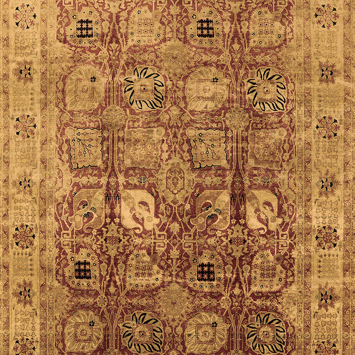 Machine Washable Oriental Brown Traditional Rug, wshurb2940brn
