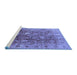 Sideview of Machine Washable Oriental Blue Traditional Rug, wshurb2940blu