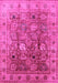 Machine Washable Oriental Pink Traditional Rug, wshurb2940pnk