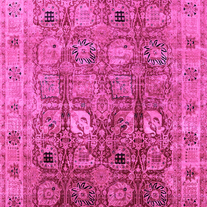 Machine Washable Oriental Pink Traditional Rug, wshurb2940pnk
