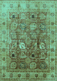 Oriental Turquoise Traditional Rug, urb2940turq