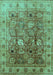 Oriental Turquoise Traditional Rug, urb2940turq