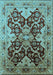 Oriental Light Blue Traditional Rug, urb2941lblu