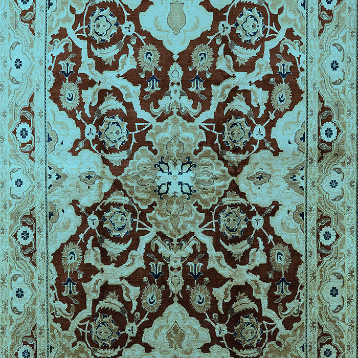 Oriental Light Blue Traditional Rug, urb2941lblu
